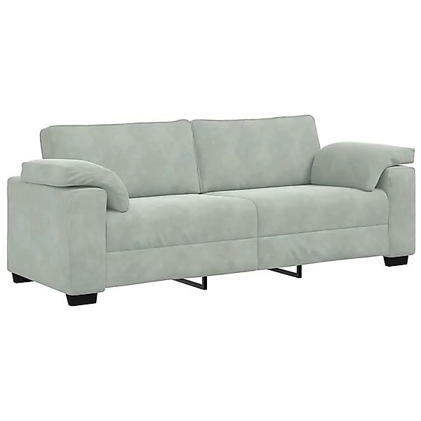 vidaXL 3-Sitzer-Sofa Hellgrau 178 cm Samt 4105277 günstig online kaufen