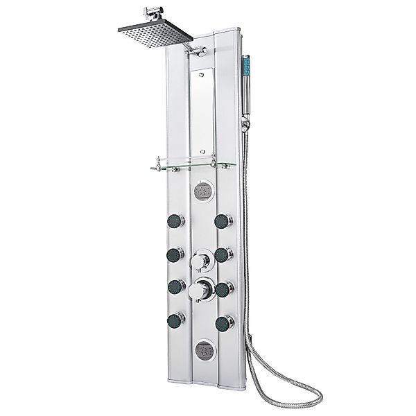 tectake Duscharmatur Duschpaneel aus Aluminium günstig online kaufen