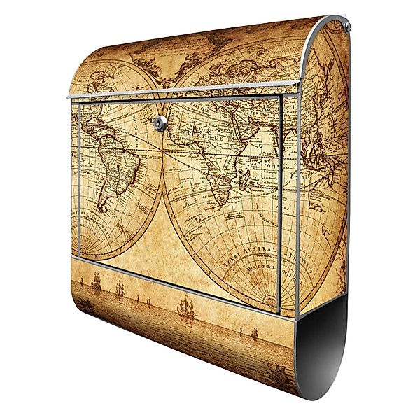 Banjado Design Briefkasten Silber Pulverbeschichtet 39x47x14cm 2 Schlüssel günstig online kaufen