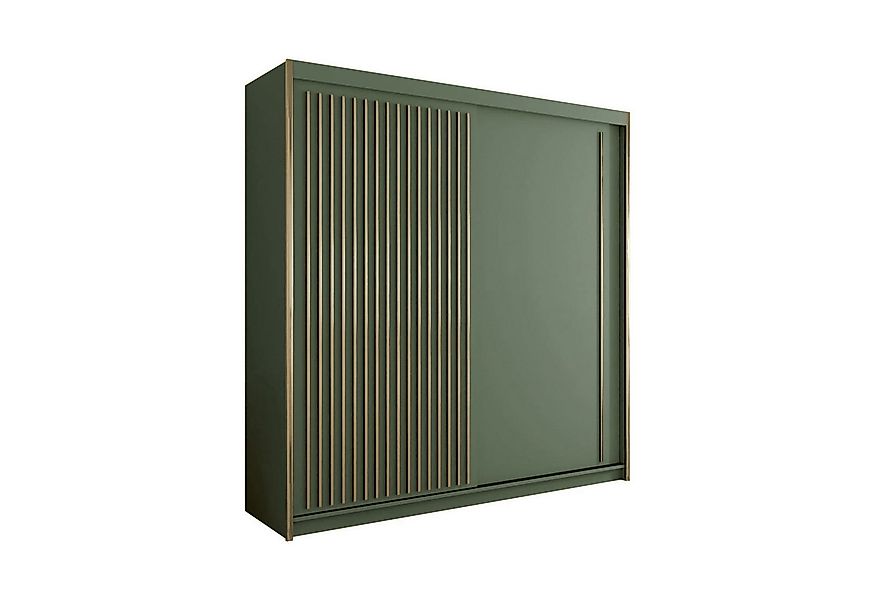 MOEBLO Kleiderschrank MESTO (mit Schiebetüren, Schrank mit eleganten Goldve günstig online kaufen