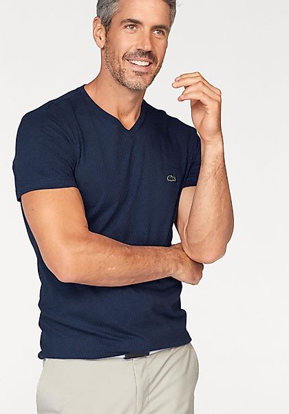 Lacoste V-Shirt (1-tlg) Ikonisches Lacoste-Krokodil auf günstig online kaufen