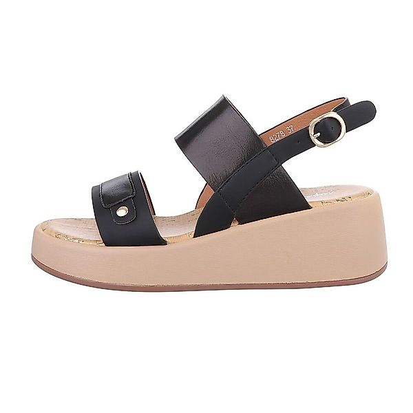 Ital-Design Damen Freizeit Plateausandaletten Keilabsatz/Wedge Keilsandalet günstig online kaufen