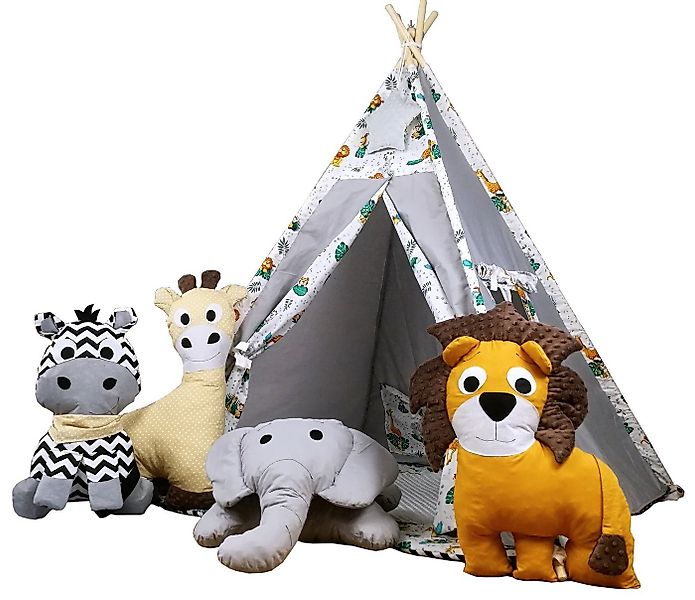 Pamek Spielzelt Tipi Jungel, Kinderzelt, Teepee, Tipizelt (7-tlg) Perfekte günstig online kaufen