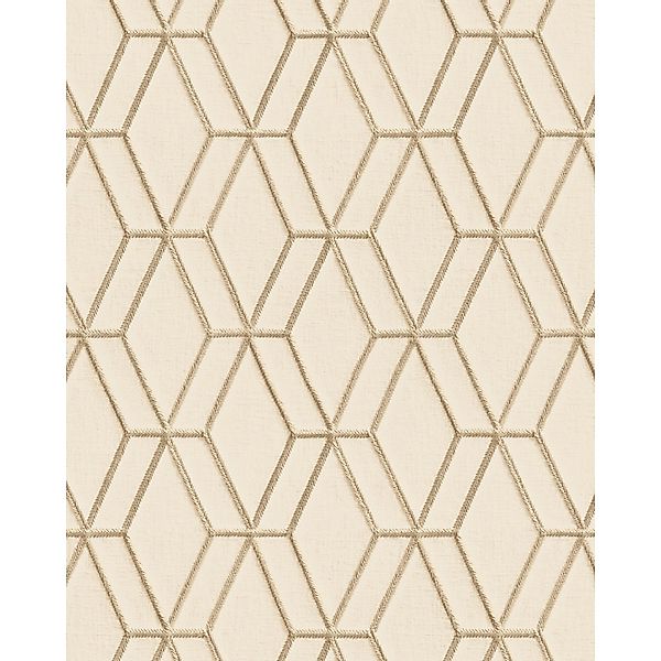 PROFHOME DE120063-DI Grafik Tapete Geometrisch glänzend Beige Gold 0,53 m x günstig online kaufen