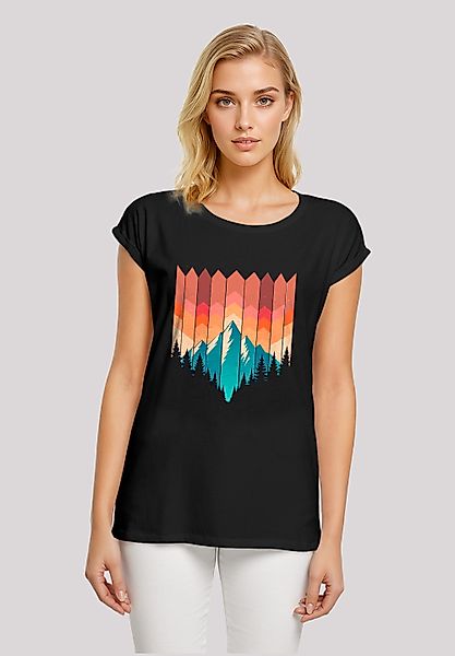 F4NT4STIC T-Shirt Berg Sonnenuntergang Geometrisch Premium günstig online kaufen