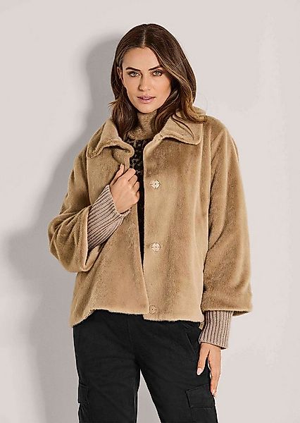 MADELEINE Outdoorjacke Elegante Damenjacke in Felloptik Modische Webpelz-Ja günstig online kaufen