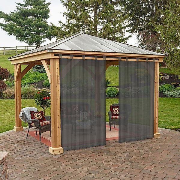 Qelus Outdoorgardine Wasserdicht Outdoorvorhänge,Sonnenschutz balkon Gardin günstig online kaufen