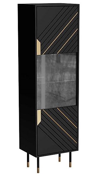 99rooms Vitrine Tania (Standvitrine, Wohnmöbel) 1 grifflose Tür, aus Holzwe günstig online kaufen