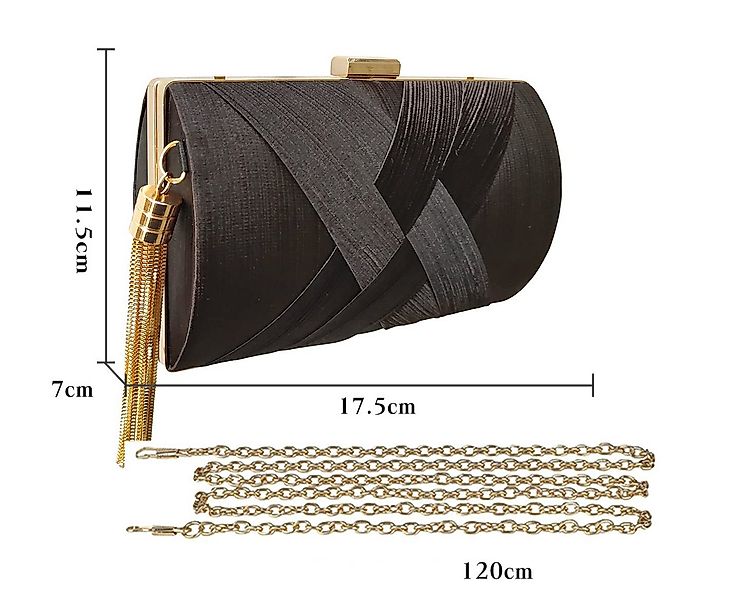 Coonoor Abendtasche Abendtasche mit Fransen-Anhänger, Hochzeits-Handtasche, günstig online kaufen