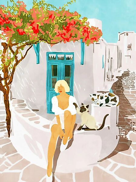 Poster / Leinwandbild - Greek Vacay günstig online kaufen