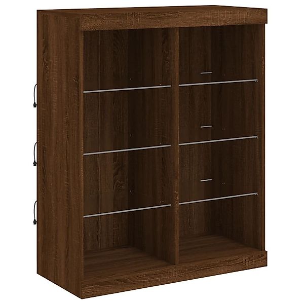 vidaXL Sideboard Sideboard mit LED-Leuchten Braun günstig online kaufen