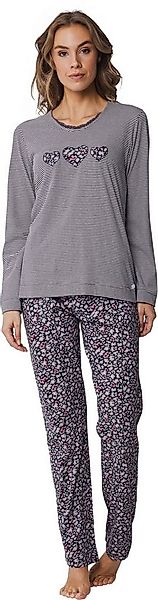 Pastunette Schlafanzug Damen Pyjama lang (2 tlg) günstig online kaufen