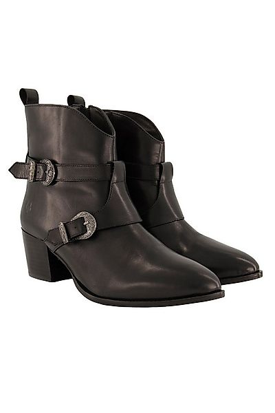 Ulla Popken Leder-Stiefeletten Schnallen Wechselfußbett Stiefelette günstig online kaufen