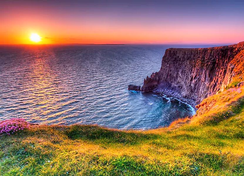 Papermoon Fototapete »Sunset at Moher Cliffs« glatt günstig online kaufen