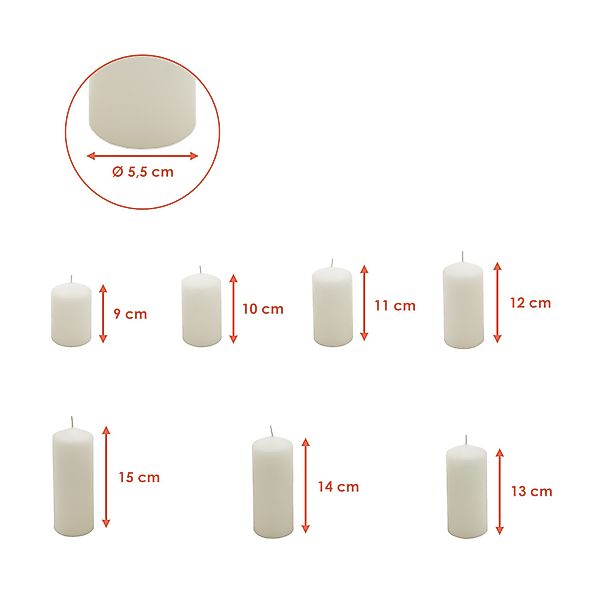 Spetebo Stumpenkerze Echtwachs Stumpenkerzen 7er Set (Set, 7-tlg., 1), Bren günstig online kaufen