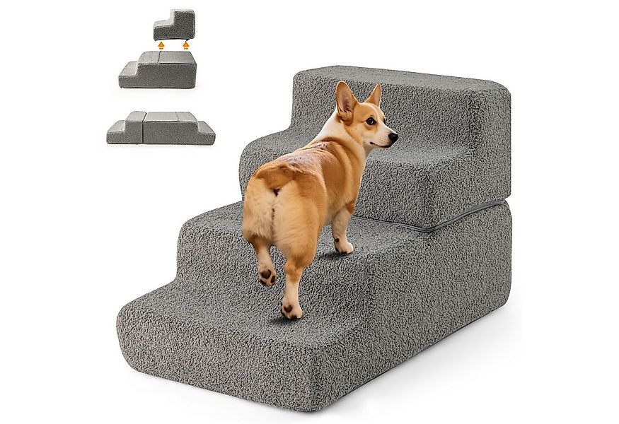 COSTWAY Haustiertreppe (1-St), Hundetreppe 4 Stufen, Hundestufe, für Sofa, günstig online kaufen