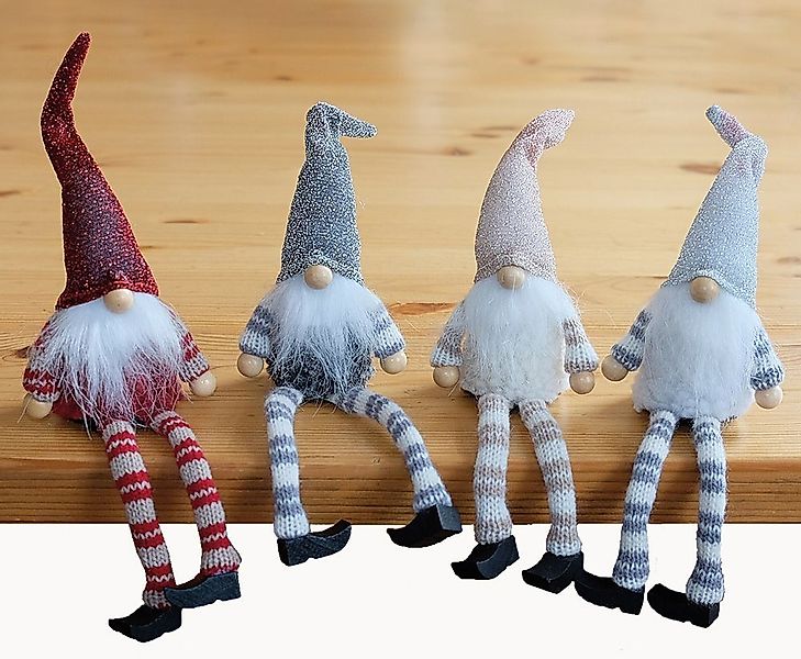 matches21 HOME & HOBBY Dekofigur Kantenhocker Wichtel 4er Deko Weihnachten günstig online kaufen