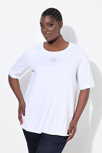 Ulla Popken T-Shirt T-Shirt Ziersteine A-Linie günstig online kaufen