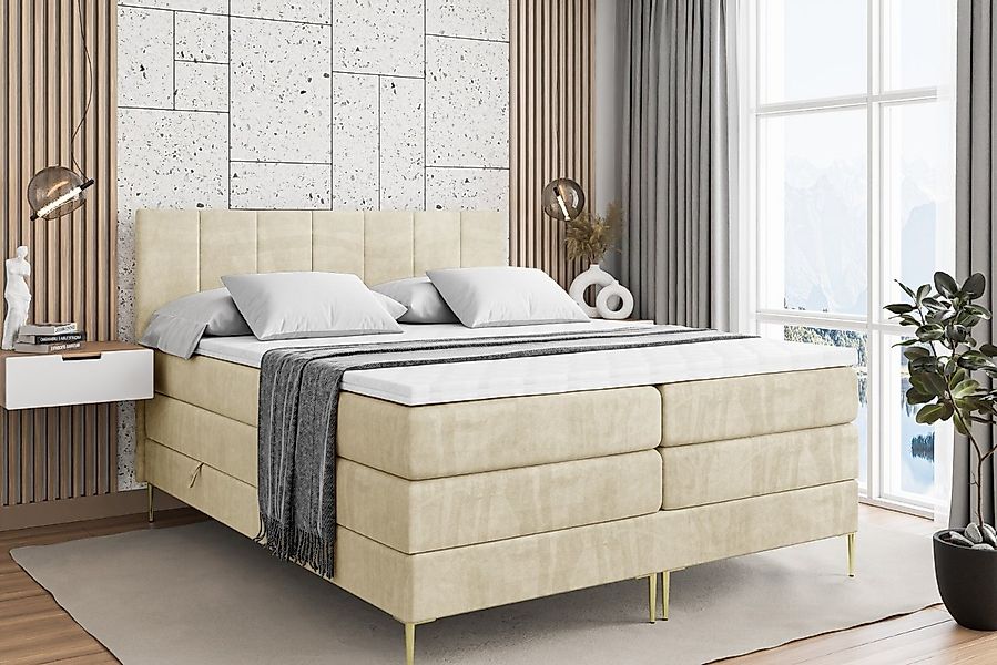 ALTDECOR Boxspringbett MOETI-F KING (Multipocket-Matratze H4, H3 Matratze B günstig online kaufen