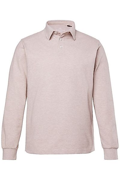 Boston Park Poloshirt Langarm-Poloshirt Melange-Piqué günstig online kaufen