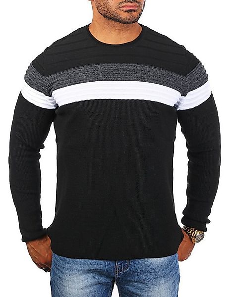 CARISMA Strickpullover Herren leichter Feinstrick einfarbig uni gestreift r günstig online kaufen
