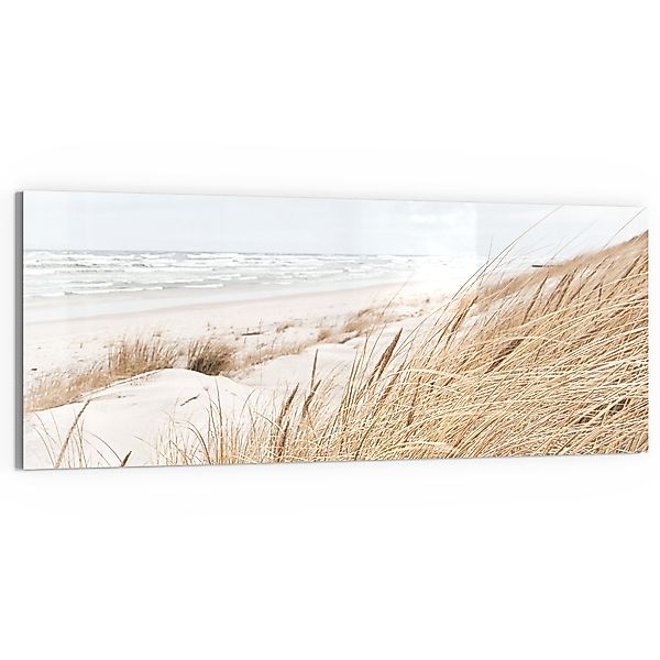 DEQORI Glasbild 'Winterstrand Stille', 'Winterstrand Stille', günstig online kaufen