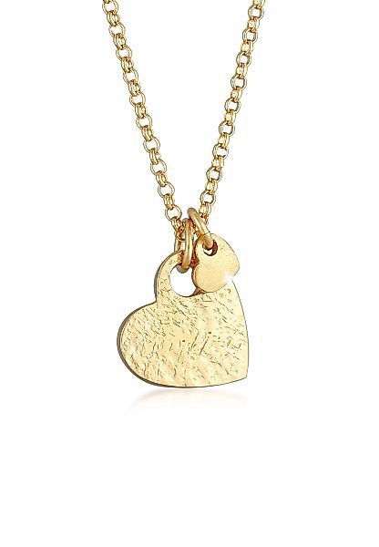 Elli Kette mit Anhänger "Herzen Love Liebe Organic Look 925 Silber" günstig online kaufen