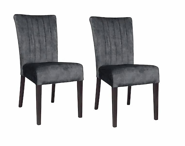 Home affaire 4-Fußstuhl (Set) 2 Stk.vertikale Nähte in der Rückenlehne günstig online kaufen