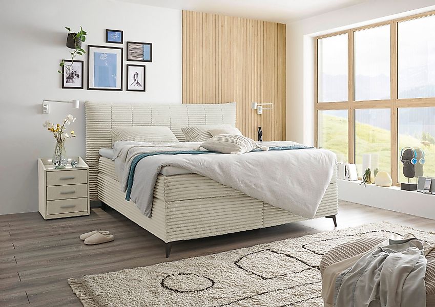 ED EXCITING DESIGN Boxspringbett Seattle, harte günstig online kaufen