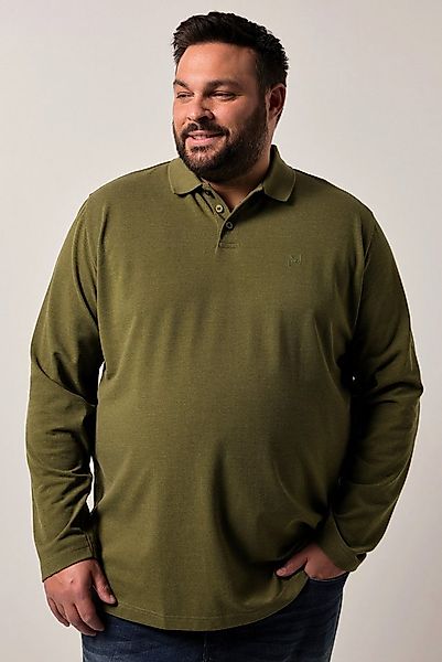 Men Plus Poloshirt Men+ Poloshirt Basic Piqué Langarm bis 8 XL günstig online kaufen