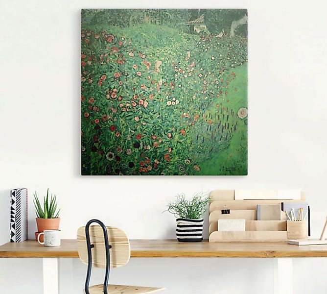 Artland Leinwandbild "Italienische Gartenlandschaft", Garten, (1 St.) günstig online kaufen