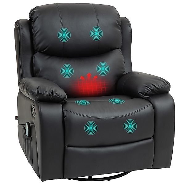HOMCOM Massagesessel Elektrisch Fernsehsessel mit Liegefunktion, günstig online kaufen
