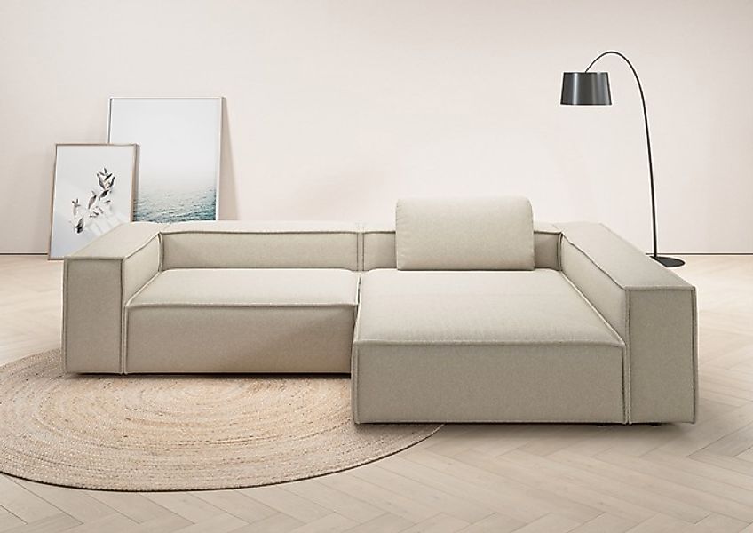 Places of Style Ecksofa »Watertown, moderne XXL L-Form, 306 cm breit«, Komf günstig online kaufen
