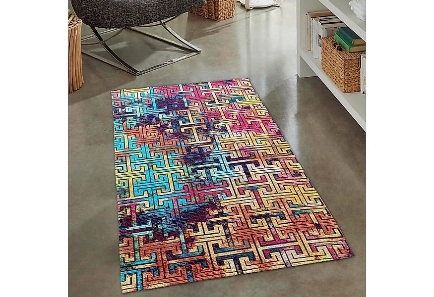 Carpetia Teppich Faszinierender Teppich mit abstraktem Muster in bunt, rech günstig online kaufen