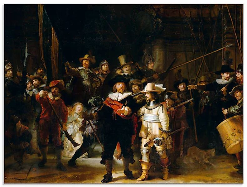 Artland Glasbild »Die Nachtwache. 1642« Porträts 1 Stk. tlg. in verschieden günstig online kaufen