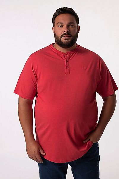 Men Plus T-Shirt Henley Basic Halbarm Rundhals günstig online kaufen