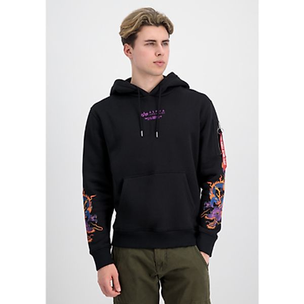Alpha  Sweatshirt Dragon EMB Hoodie - black günstig online kaufen