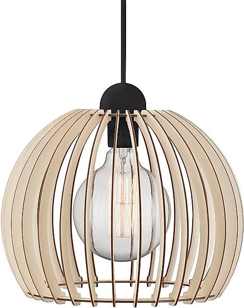 Nordlux Pendelleuchte Chino 30, ohne Leuchtmittel, Hängeleuchte, aus Holz L günstig online kaufen