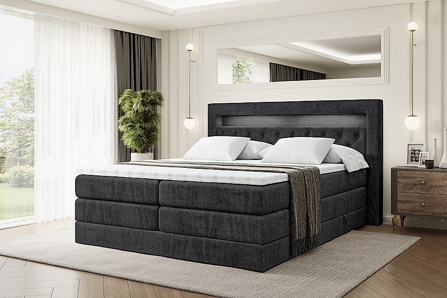 ALTDECOR Boxspringbett NOEL GOLD KING (Multipocket günstig online kaufen