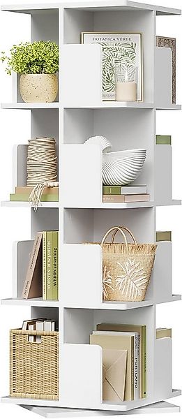 EUGAD Bücherregal, 1-tlg., 360° drehbar mit 4 Ebenen MDF, 39,5x128x39,5 cm günstig online kaufen