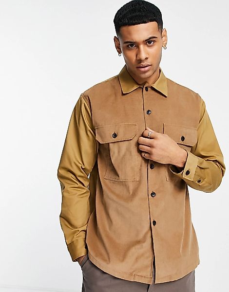 Selected Homme – Hemdjacke aus Cord in Beige-Neutral günstig online kaufen