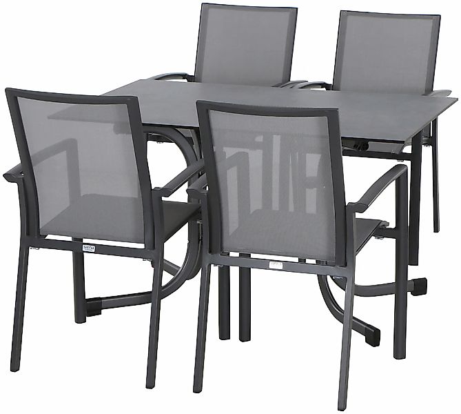 Siena Garden Garten-Essgruppe "Velia" 5 Stk. tlg. günstig online kaufen