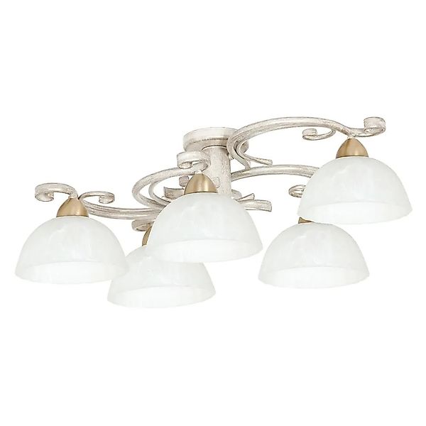 Licht-Erlebnisse Deckenleuchte Metall Glas Shabby E27 Landhaus Stil günstig online kaufen