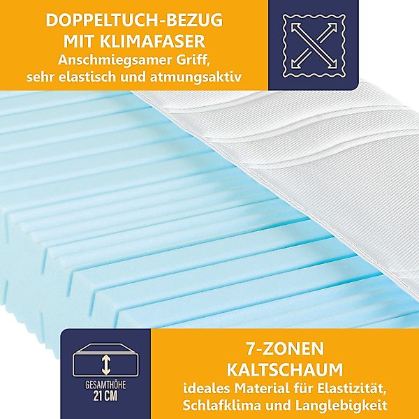 Kaltschaummatratze High Relax ergonomischer Schlaf wie günstig online kaufen