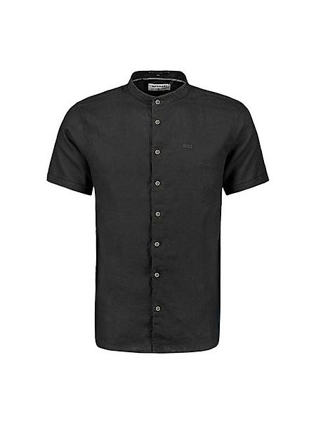 NO EXCESS Leinenhemd – Kurzarmhemd Herren – Stehkragen Leinenhemd günstig online kaufen