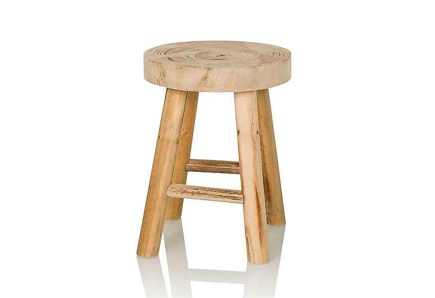 hjh LIVING Sitzhocker Sitzhocker RUSTIKO W Holz ohne Armlehnen, Runder Holz günstig online kaufen