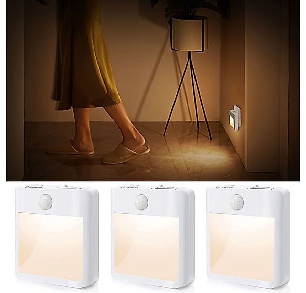 Rosnek LED Nachtlicht Plug-in, Bewegungsmelder, 2 Farbmodi, für Flur Schlaf günstig online kaufen
