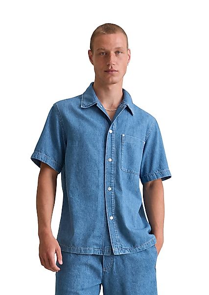 Marc OPolo DENIM Kurzarmhemd "aus weichem Baumwoll-Lyocell-Leinen-Mix" günstig online kaufen