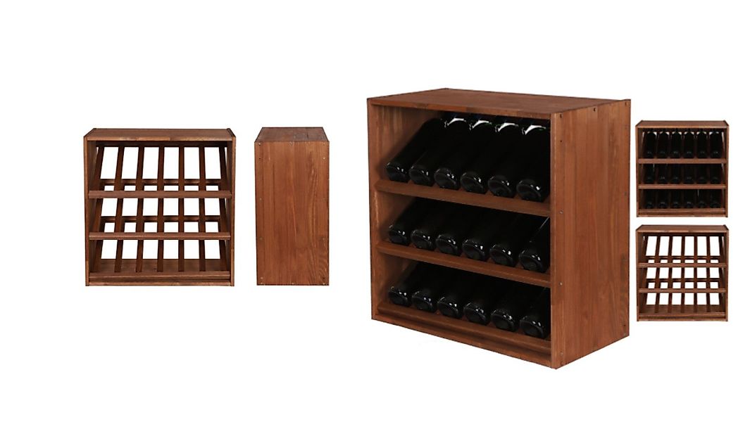 Modo24 Weinregal RW61, Modular Flaschenregal Flaschenständer günstig online kaufen