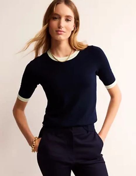 Catriona Baumwoll-T-Shirt mit Rundhalsausschnitt Damen Boden, Marineblau, W günstig online kaufen